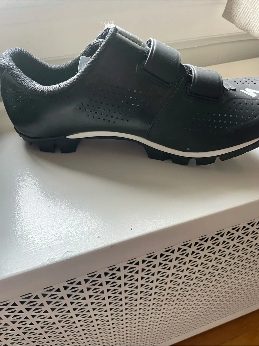 Specialized Black Women's Cycling Shoes with Triple Velcro Straps
